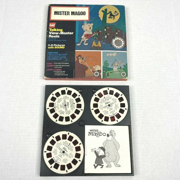 Talking View-Master Mister Mr Magoo Cartoon 3 Reel Boxed Set TH56 Vintage Kids - Picture 1 of 10